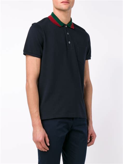 gucci shirt navy blue|navy blue Gucci shirt.